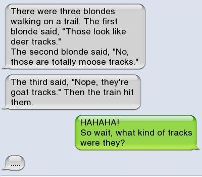 Best Blonde Jokes About Train Tracks