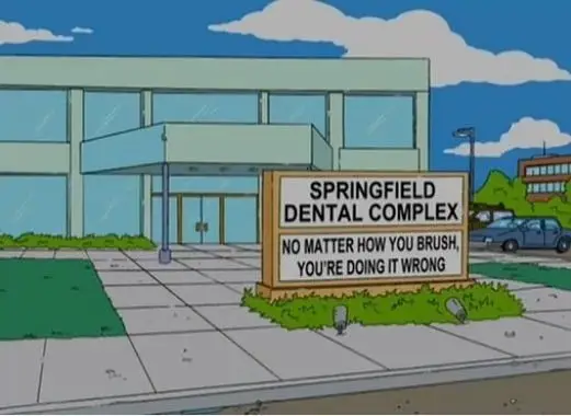 Funniest-Simpsons-Moments--dental-complex-sign