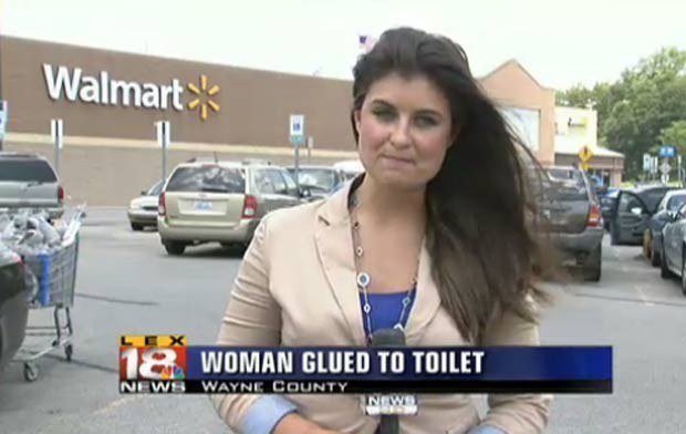 Funny Walmart Story about woman glued to toilet seat