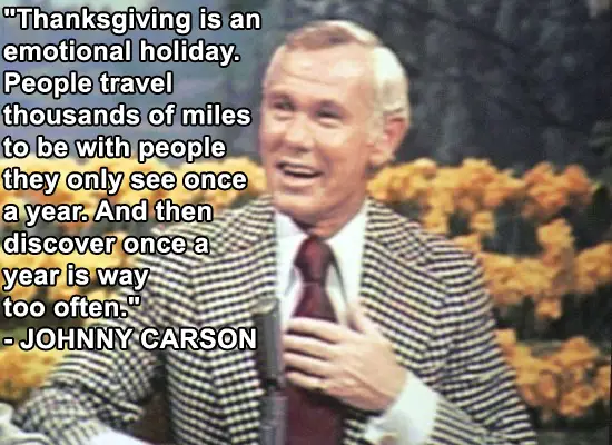Thanksgiving Day Jokes by Johnny Carson