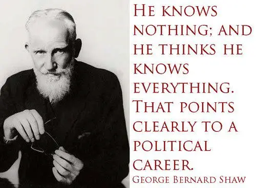 George Bernard Shaw Quotes About Politicians