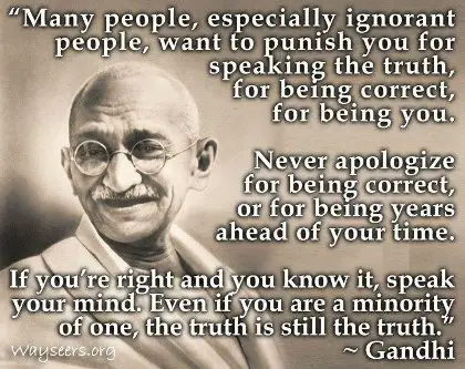 Mahatma Gandhi Quotes About Speaking The Truth