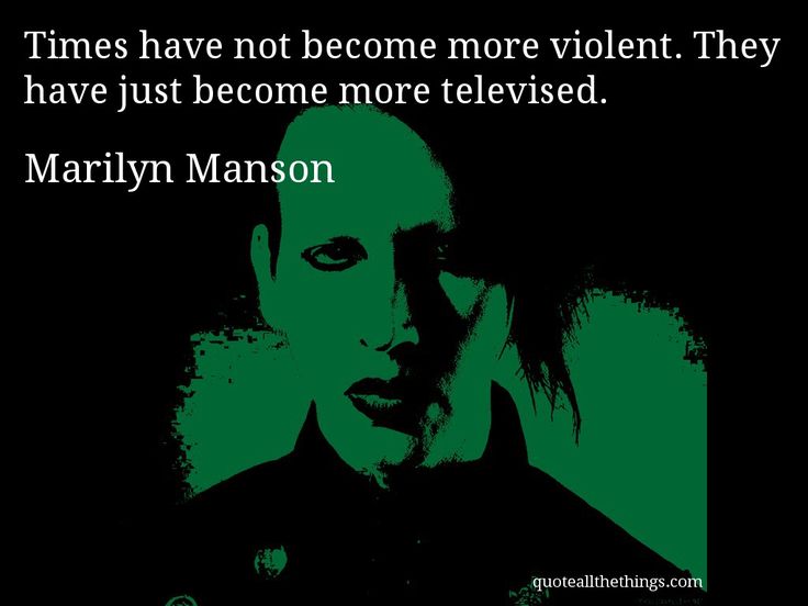 Marilyn Manson Quotes About Television