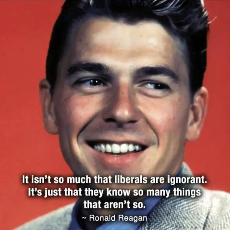 famous Ronald Reagan Quotes about liberals