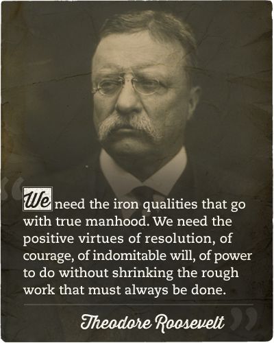 Theodore Roosevelt Quotes About Manhood