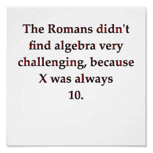 Algebra Jokes About Romans