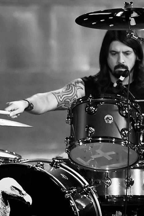 Dave Grohl With His Drums