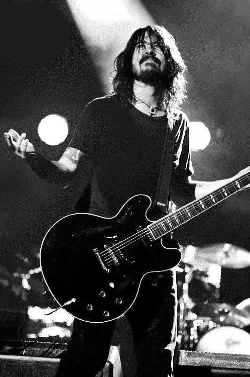 Dave Grohl With His Guitar