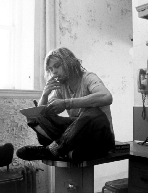 Kurt Cobain Sitting On The Table