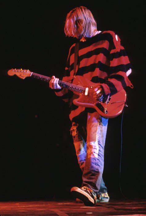 Kurt Cobain Rocking On Stage