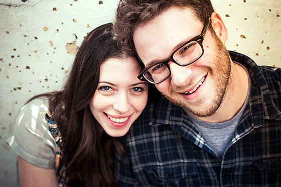 Happy Couple Lauren Miller And Seth Rogen