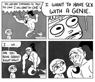 I want to have sex with a genie