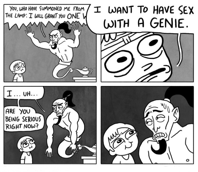 I want to have sex with a genie.