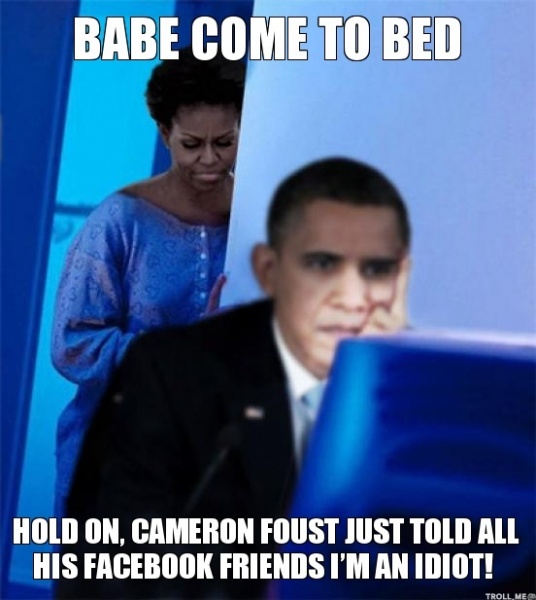 Obama being Idiot and using Facebook to Spy on Cameron