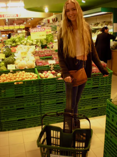 Blonde Girl in Grocery Store