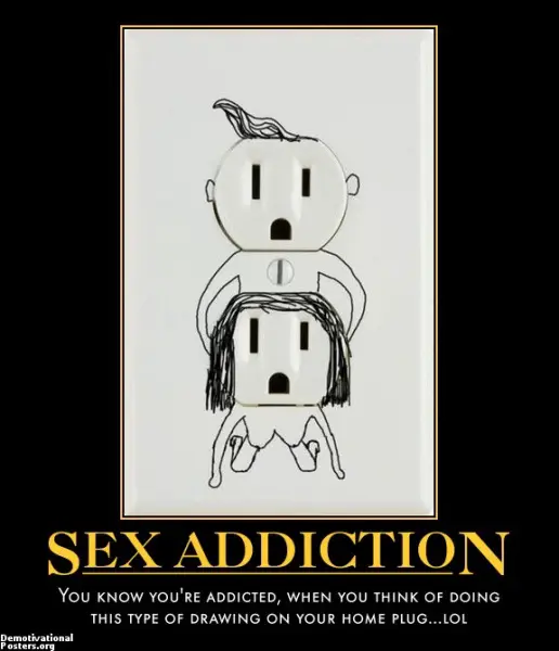 Funny Sex Addict Sign