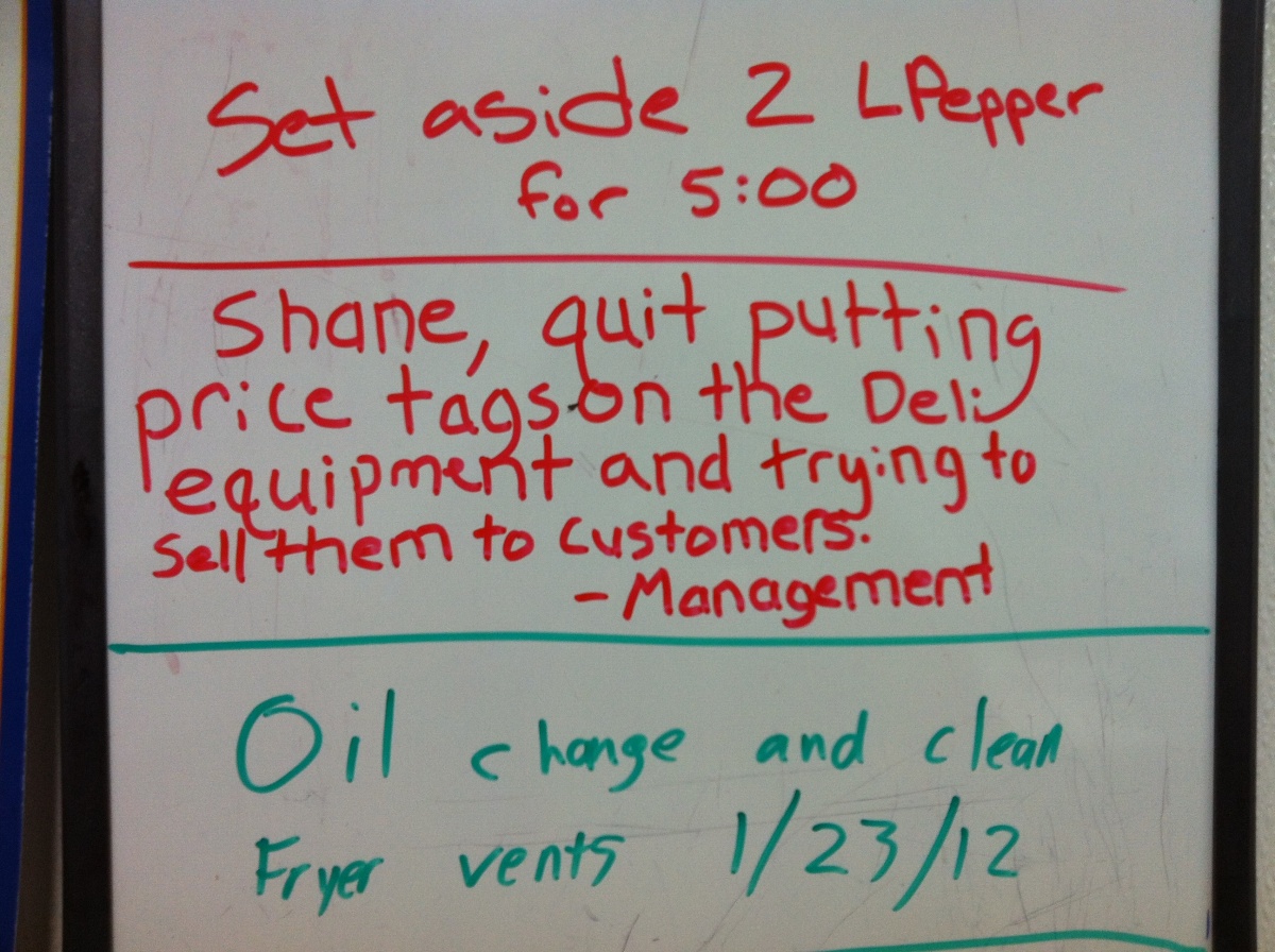 Funny Guy Shane Vs. Angry Management: price tags on the Deli equipment (7)