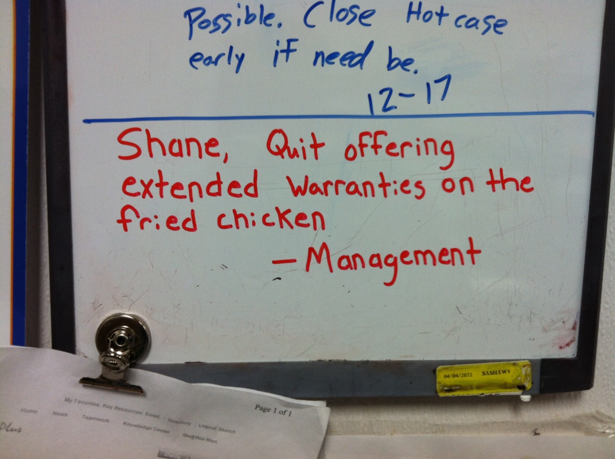 Funny Guy Shane Vs. Angry Management: extended warranties on the fried chicken (8)