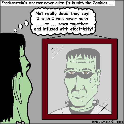 Frankenstein Jokes About Not Fitting In