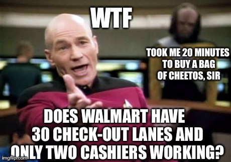 Funny Meme about Walmart Checkout Lanes