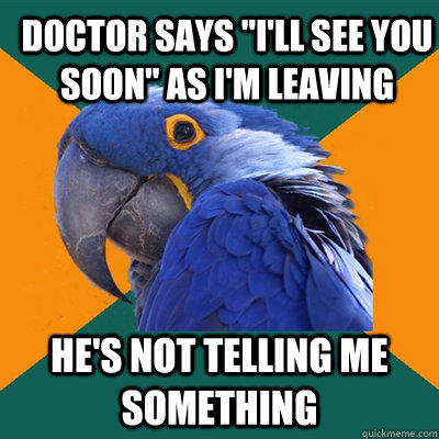 Funny Pictures of Paranoid Parrot - Sneaky Doctor
