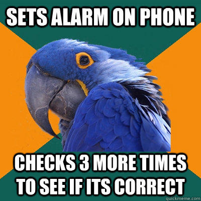 Paranoid Parrot About Phone Alarm - Funny Pictures