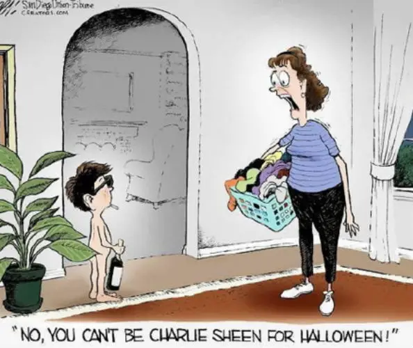 Short Halloween Joke About Charlie Sheen