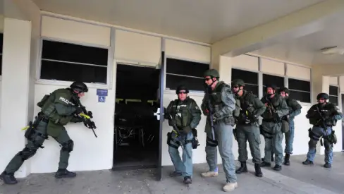 police raid California high school