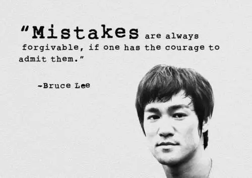 Famous Bruce Lee Quotes About Mistakes