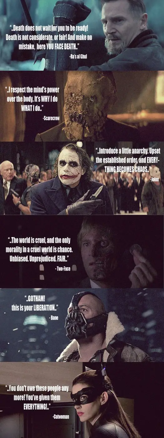 Famous Batman Quotes by Bane and Scarecrow