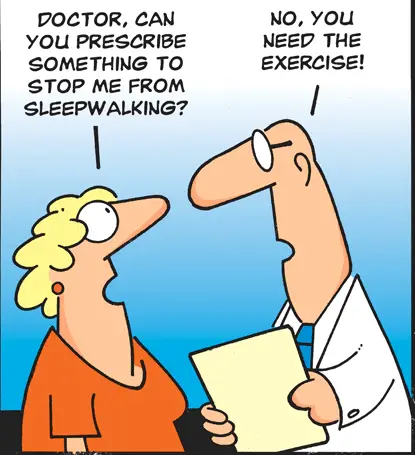 medical humor about sleepwalking