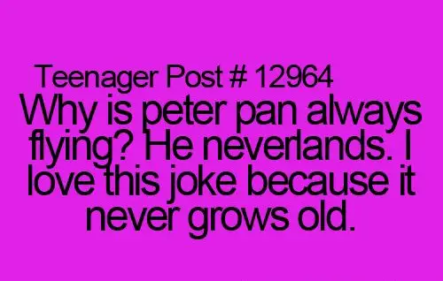 Corny Humor About Peter Pan
