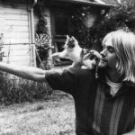Kurt Cobain With A Cat On His Shoulder