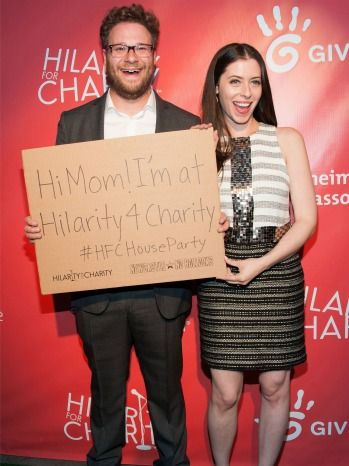 Seth Rogen and his wife at 2nd Annual Hilarity for Charity Event
