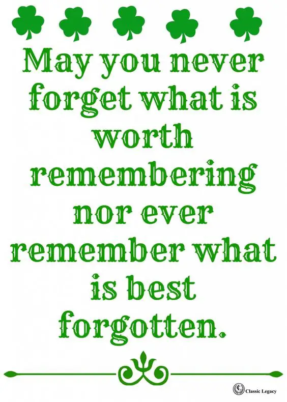 Irish Saying About Memories