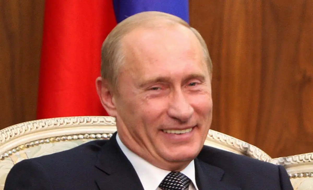 Laughing Vladimir Putin