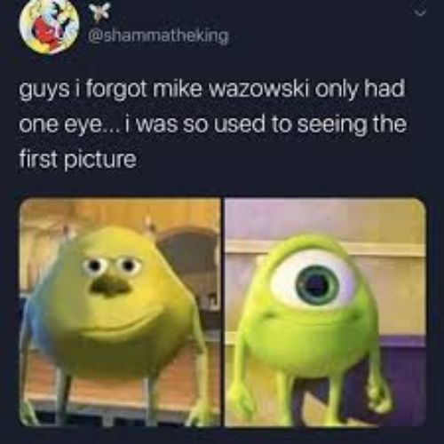 Mike Wazowski Before And After Face Swap