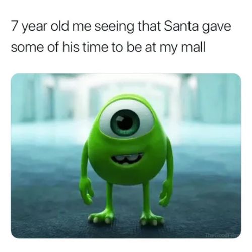 Mike Wazowski Meme About Santa Claus