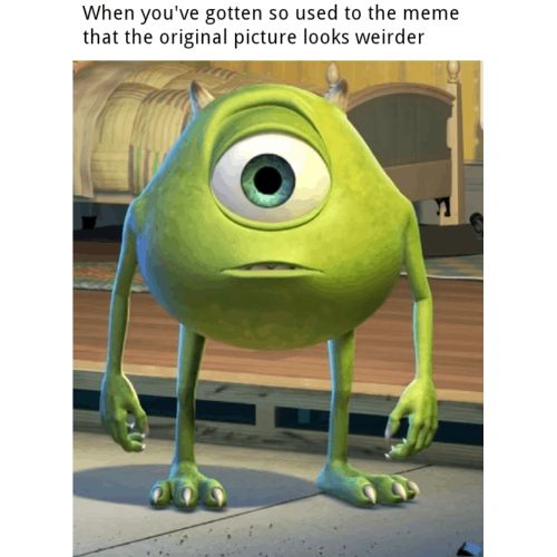 Mike Wazowski Staring - Reaction To Face Swap