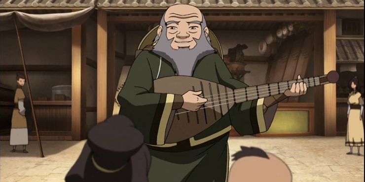 Uncle Iroh Playing A Guitar