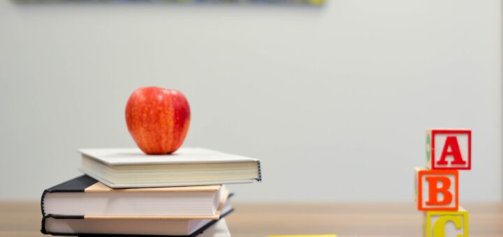 school supplies, including books and pencils