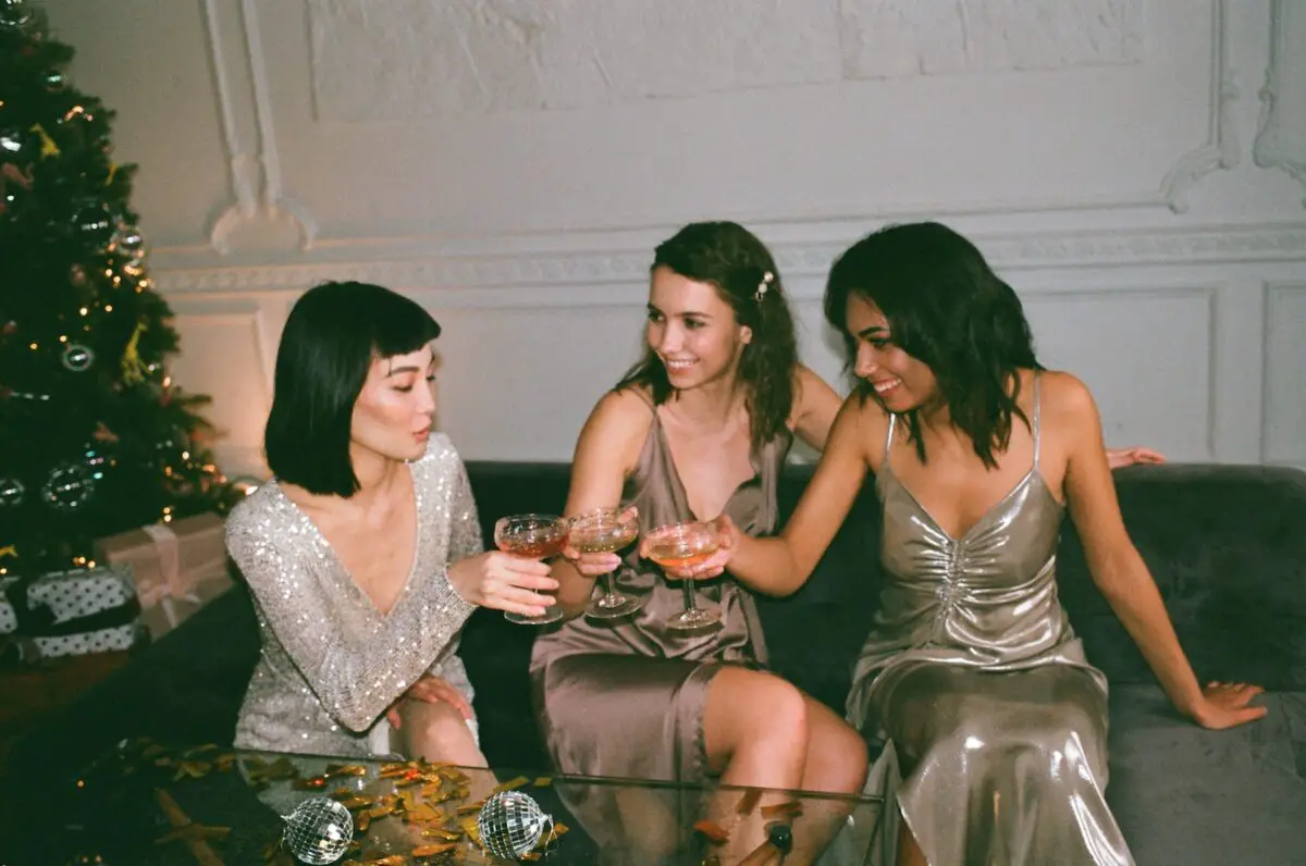 Three Women Saying Inappropriate Toasts