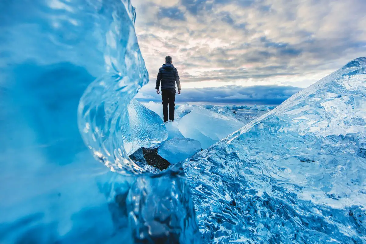 beautiful ice landscape in Iceland
