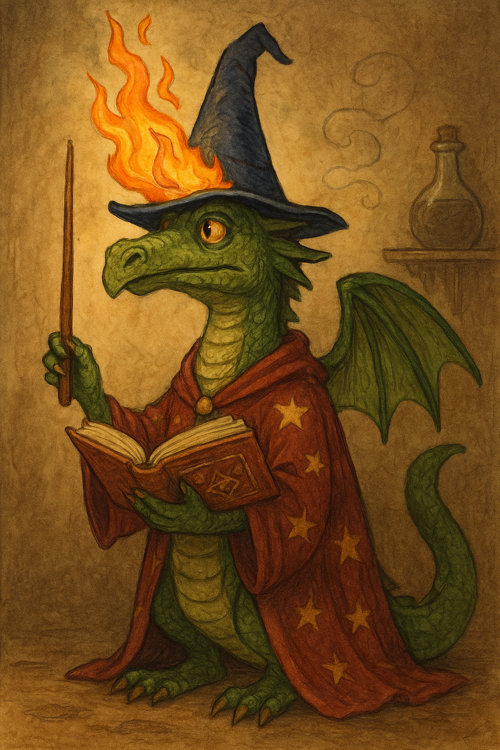 The Dragon Who Set Fire To His Wizard Hat. Twice.