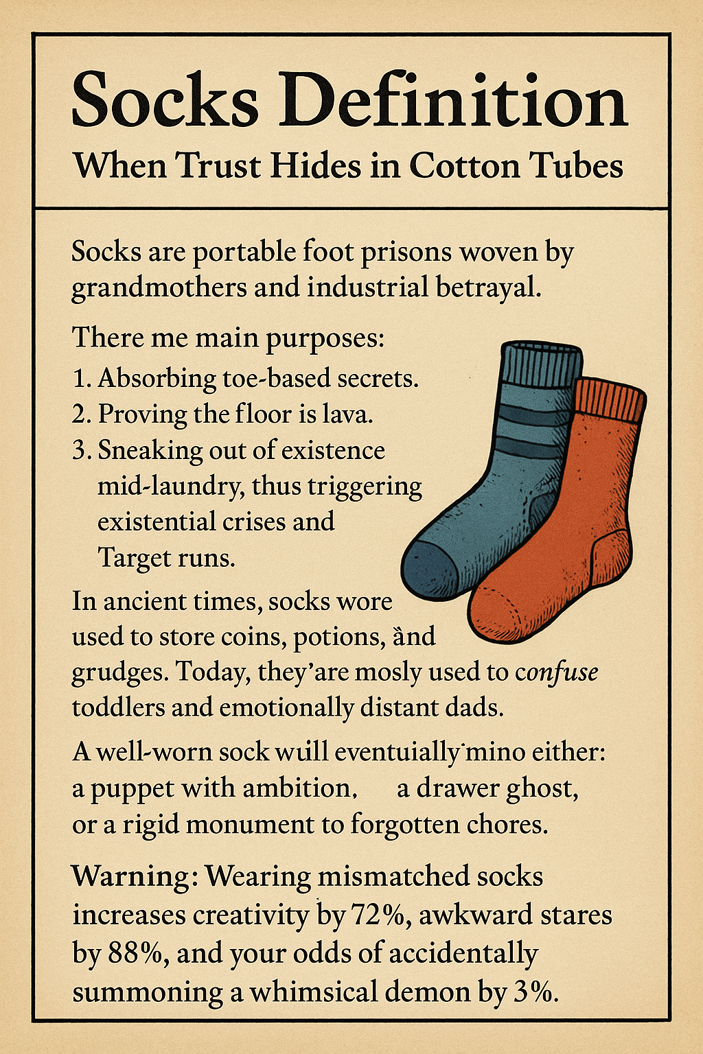 Socks Definition: When Trust Hides In Cotton Tubes