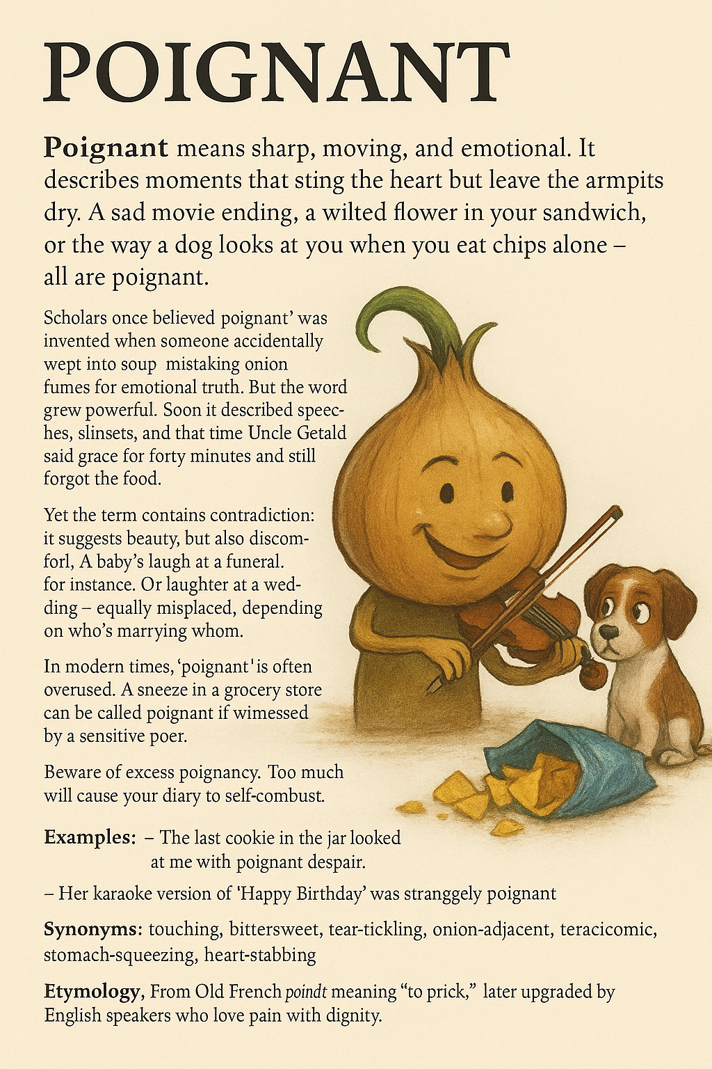 Poignant Definition: The Knife That Cuts Feelings